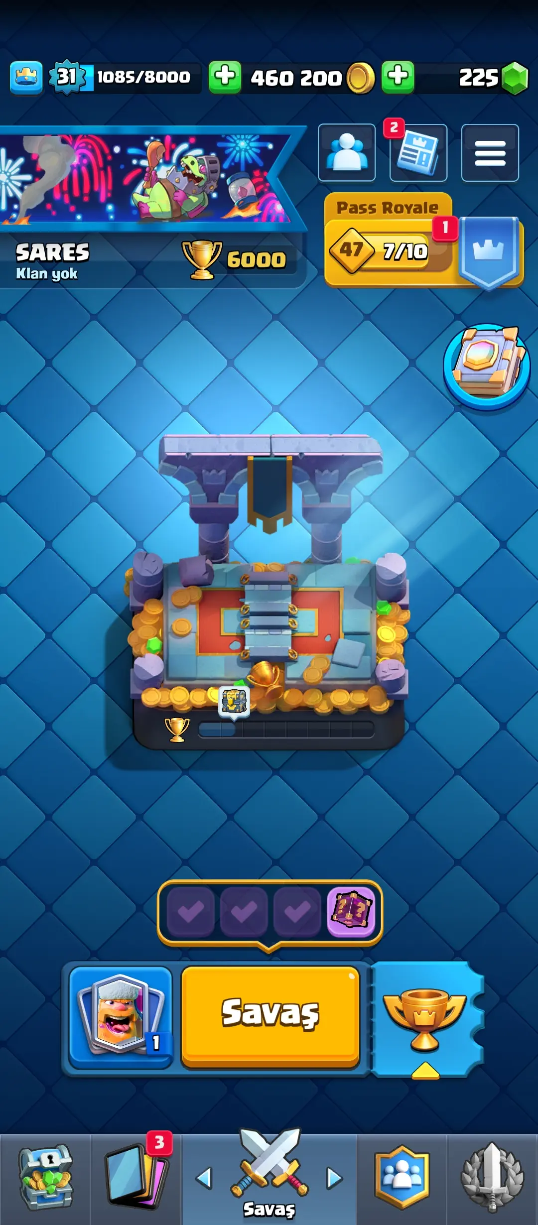 Clash royale 6000 kupalı hesap