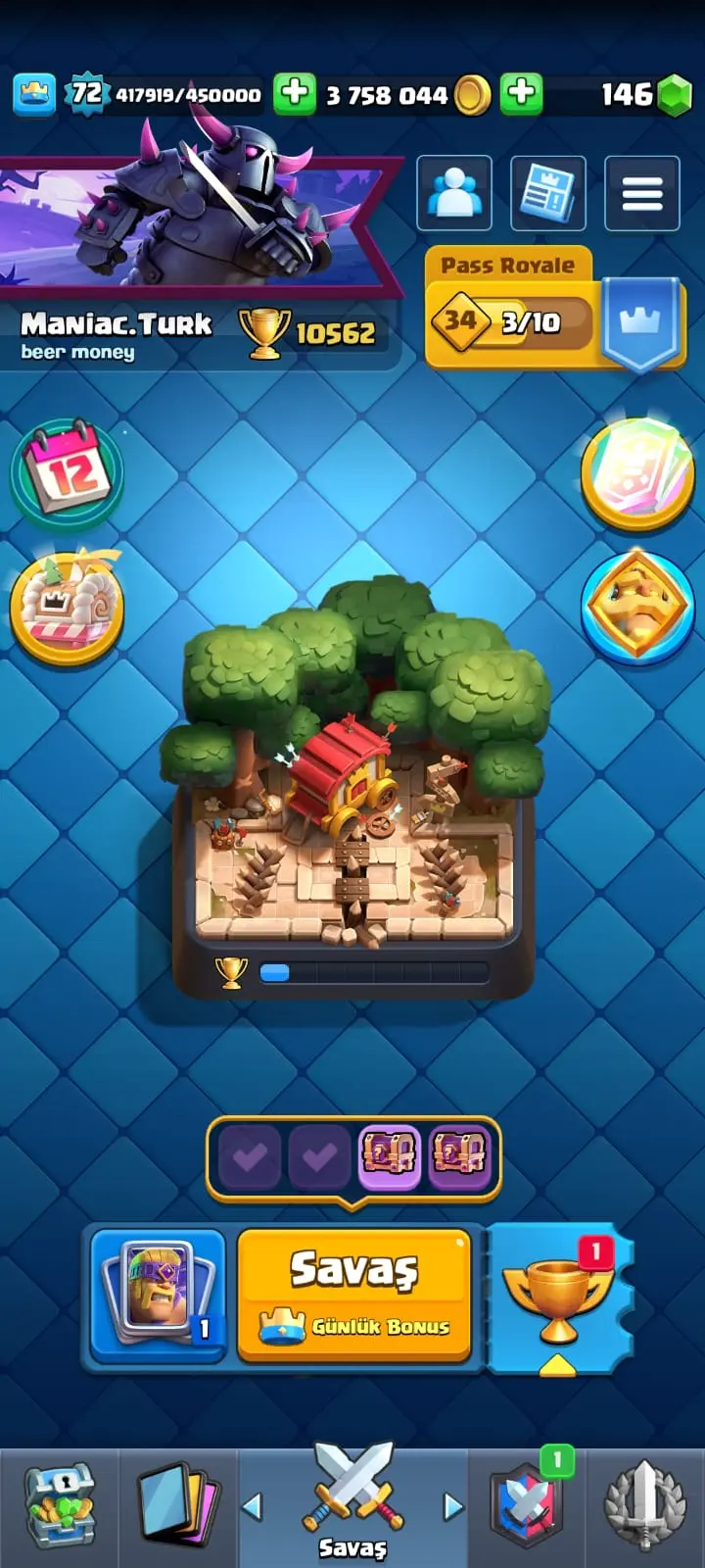 72. Seviye 8 Yıllık Full+Full Hesap + Klan