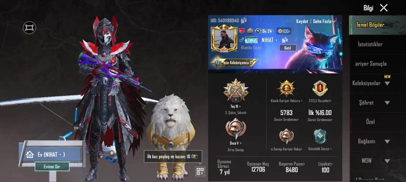 KOLEKSİYON 77 ACİL SATILIK ÇOK UCUZA HESAP! EVLENECEĞİM İÇİN SATIYORUM KAÇIRMA