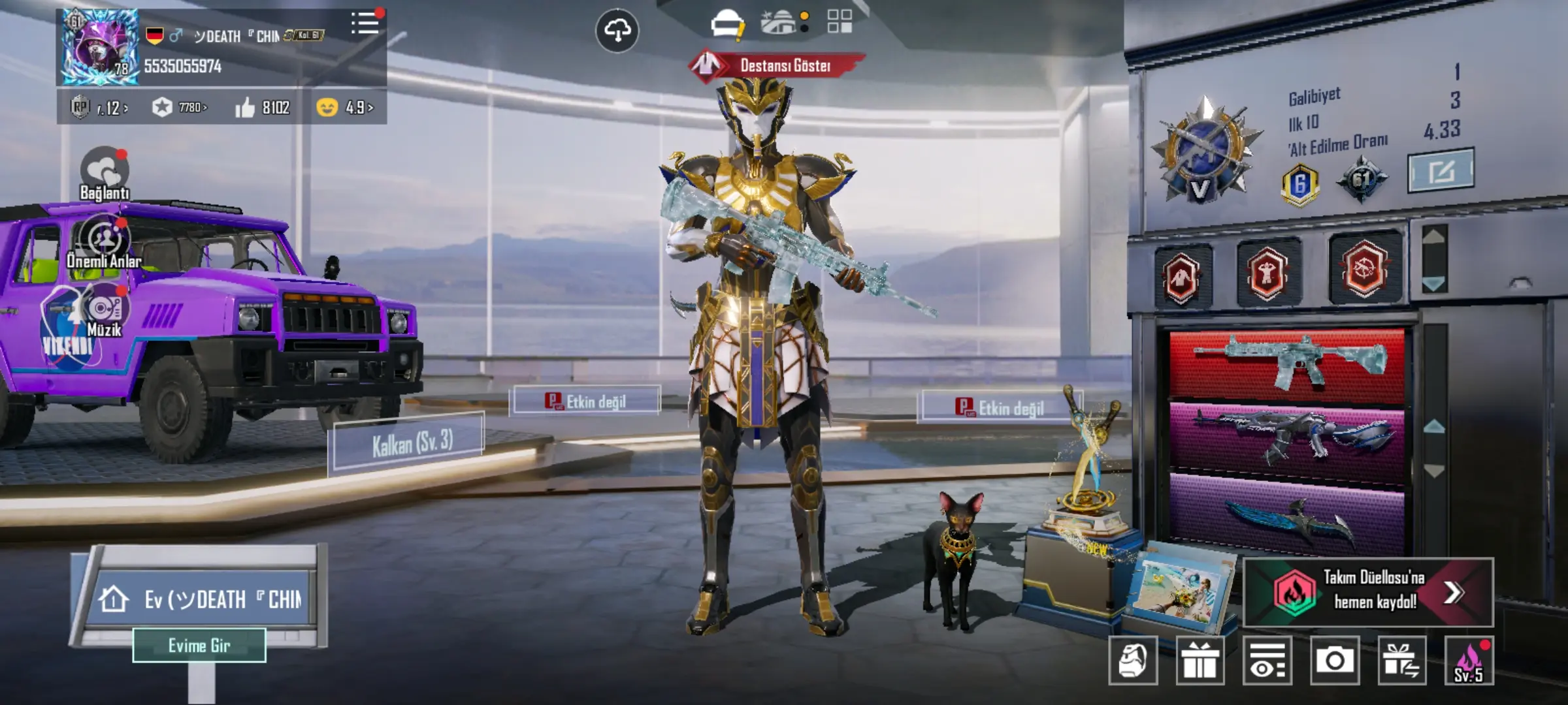 Firavun 4 seviye M4 full seviye acil satılık hesap