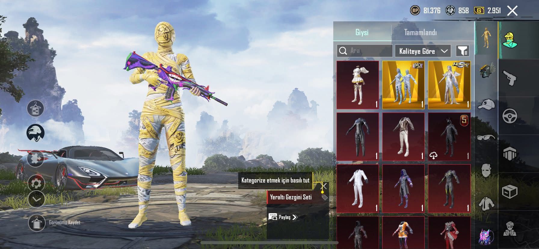 MASKARA 7 SARI - MAVİ MUMYA